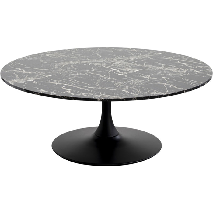 Table basse Schickeria effet marbre noir 110cm Kare Design