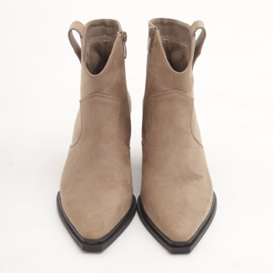 STIVALETTO TEXANO LISCIO TORTORA