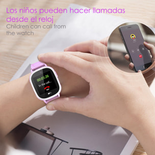 DAM Smartwatch TD31 GPS, LBS, WiFi. Localizador especial para niños. Con cámara, llamada SOS, alarma. 4,1x1,55x5,5 Cm. Color: Rosa