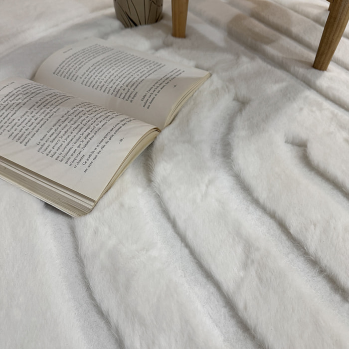 ALASKA - Tapis doux à motif graphique blanc