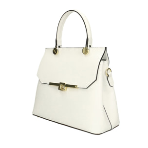 Borsa a mano da donna Made in Italy - Modello Lunaria - 100% pelle - 27.0 x 23.0 x 12.0 cm