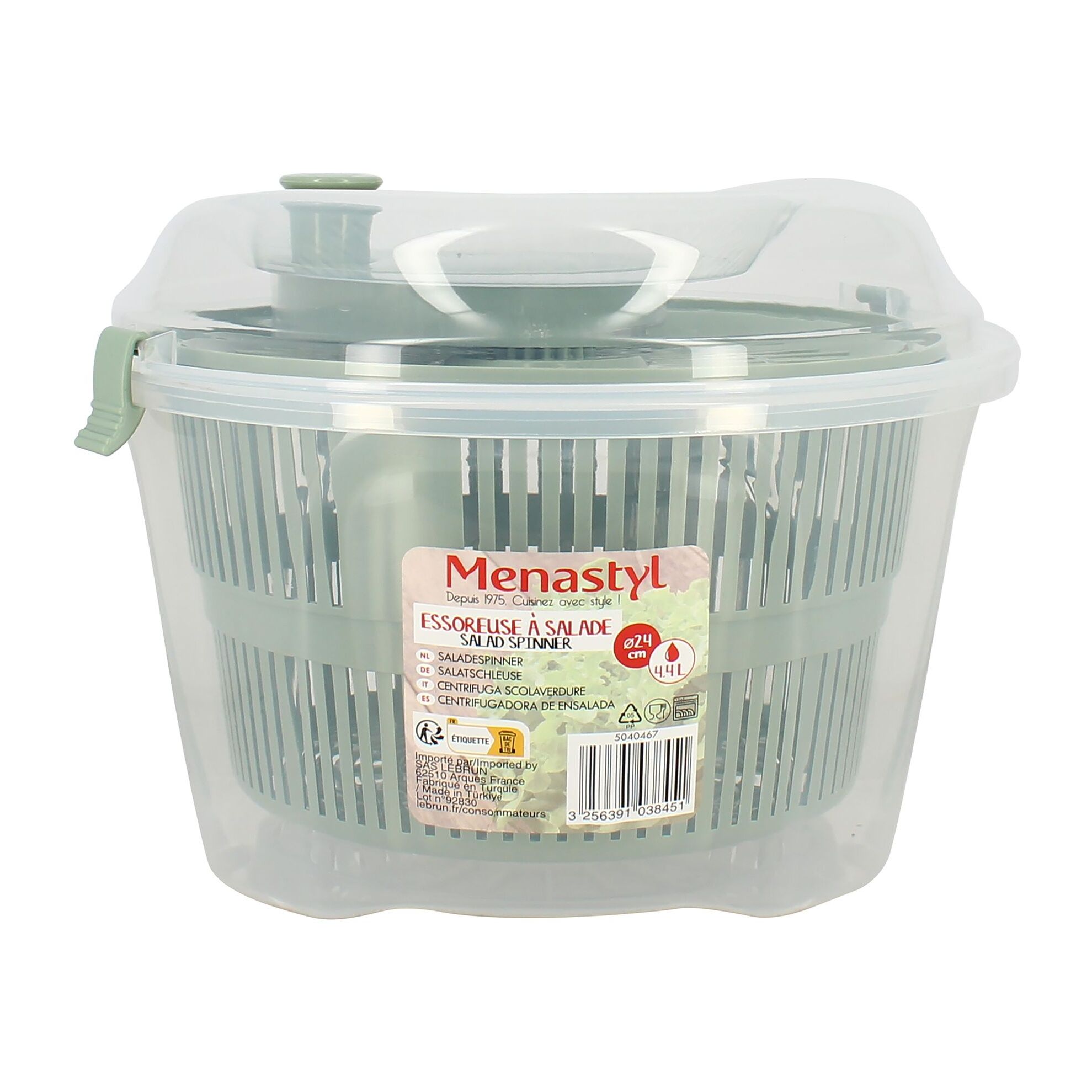 Essoreuse à salade en plastique verte