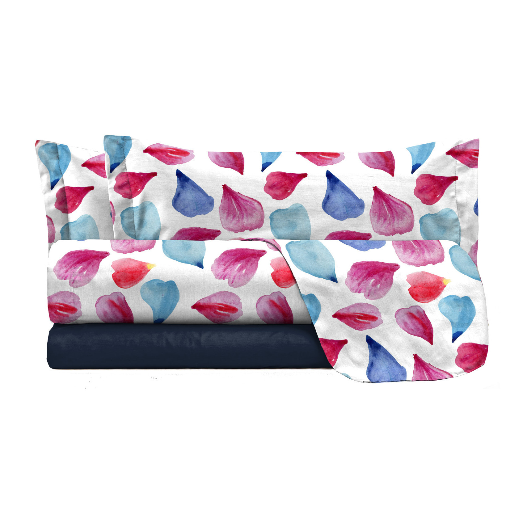COMPLETO LETTO FANTASY, 100% Microfibra - PETALI
