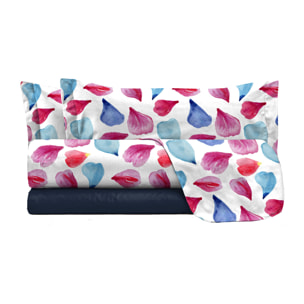 COMPLETO LETTO FANTASY, 100% Microfibra - PETALI