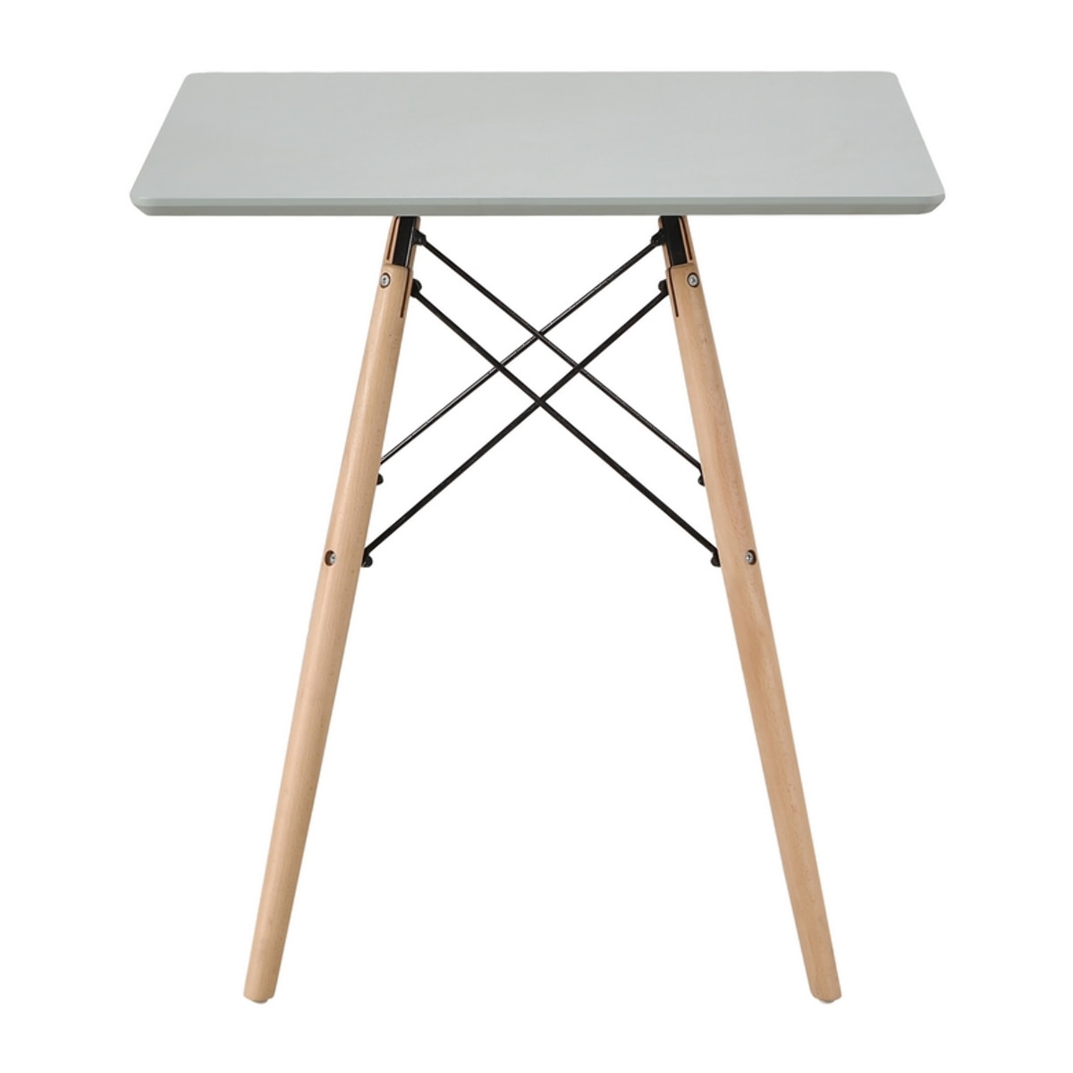 Tavolo da pranzo quadrato top verde salvia 70x70x74 cm - Ester