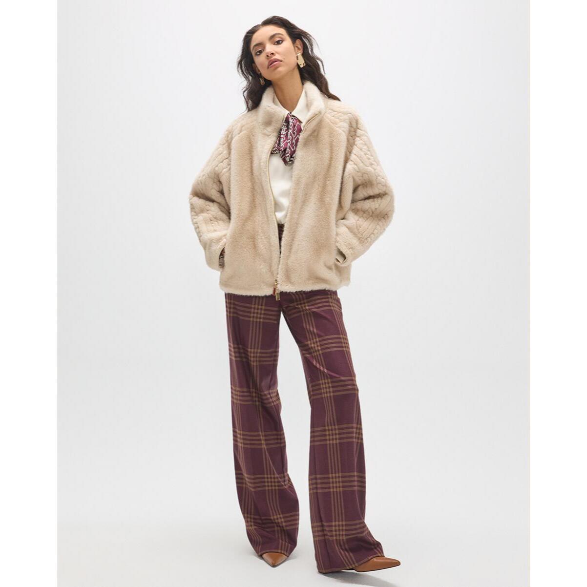 Pantaloni a quadri a gamba dritta