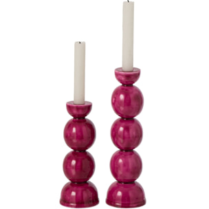 J-Line 2 chandeliers - fer - fuchsia