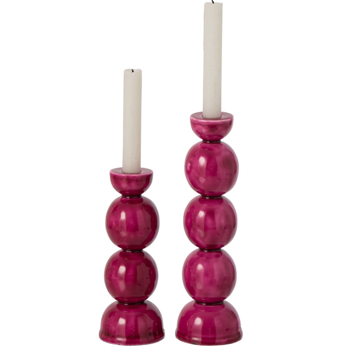 J-Line 2 chandeliers - fer - fuchsia