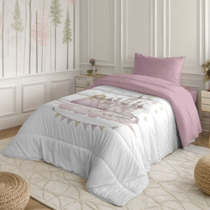 Naturals - Edredón Nórdico Estampado - Infantil - 100% Poliéster Microfibra - 300 gr/m² con Tacto Pluma - Aurora