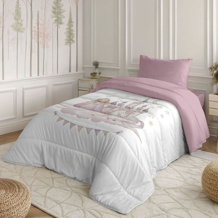 Naturals - Edredón Nórdico Estampado - Infantil - 100% Poliéster Microfibra - 300 gr/m² con Tacto Pluma - Aurora