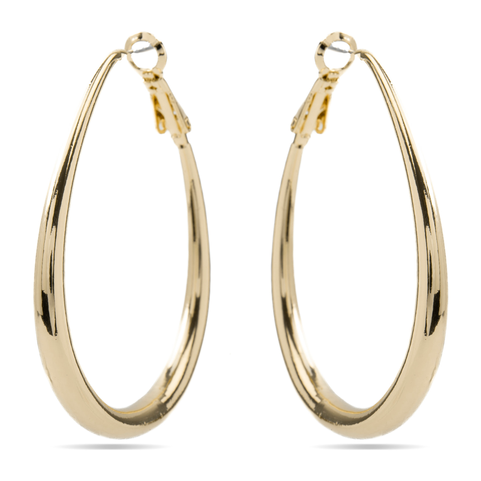Pendientes de 38mm de diámetro acabado oro 18K