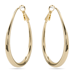 Pendientes de 38mm de diámetro acabado oro 18K