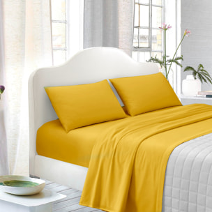 STYLE & COTTON Completo letto 1 pz TESS senape 100% cotone