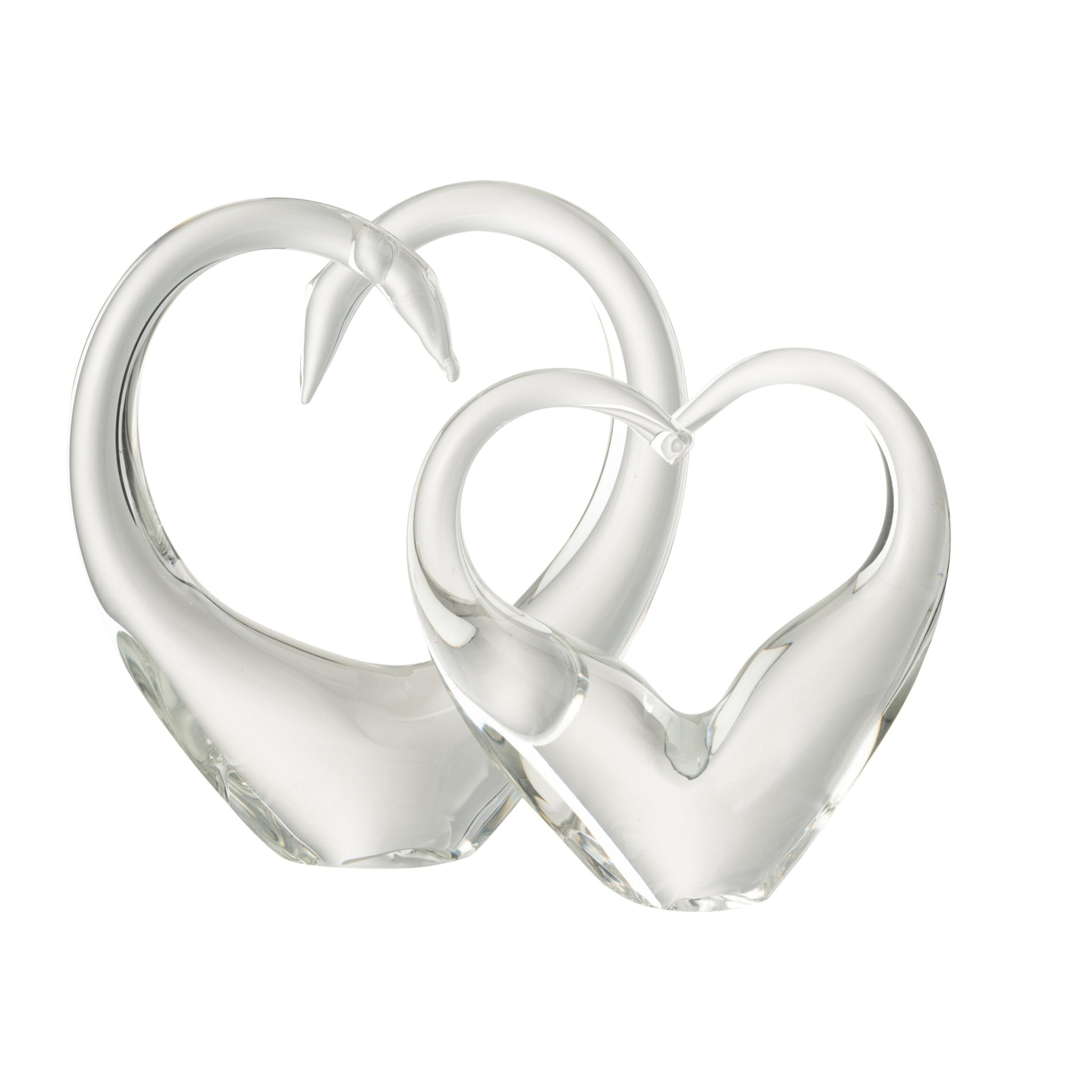 J-Line presse-papier Coeur - verre - transparent - large