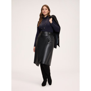 Fiorella Rubino - Maglia dolcevita second skin misto cashmere - Blu