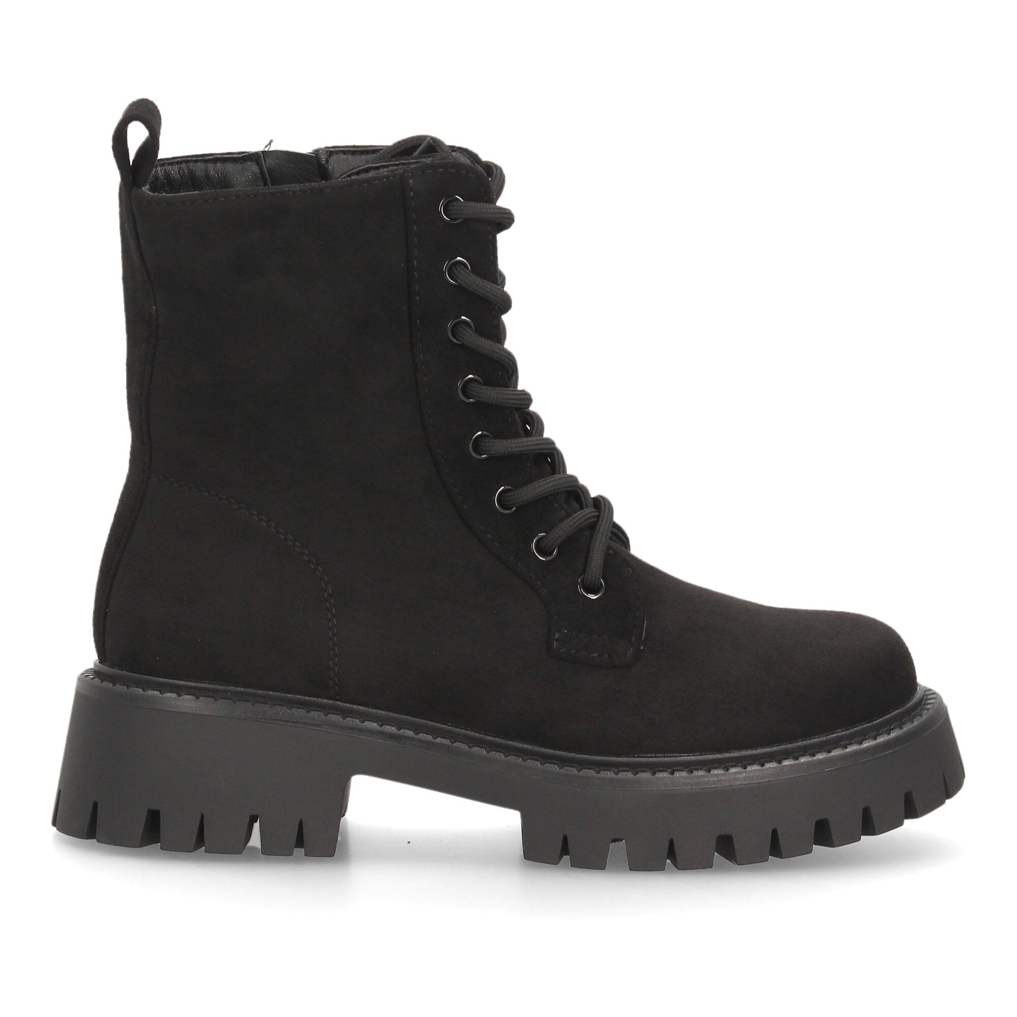 Botines militares con suela track para mujer