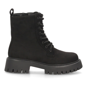 Botines militares con suela track para mujer