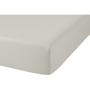 DRAP HOUSSE 2 PERS 140x190  GRIS PERLE