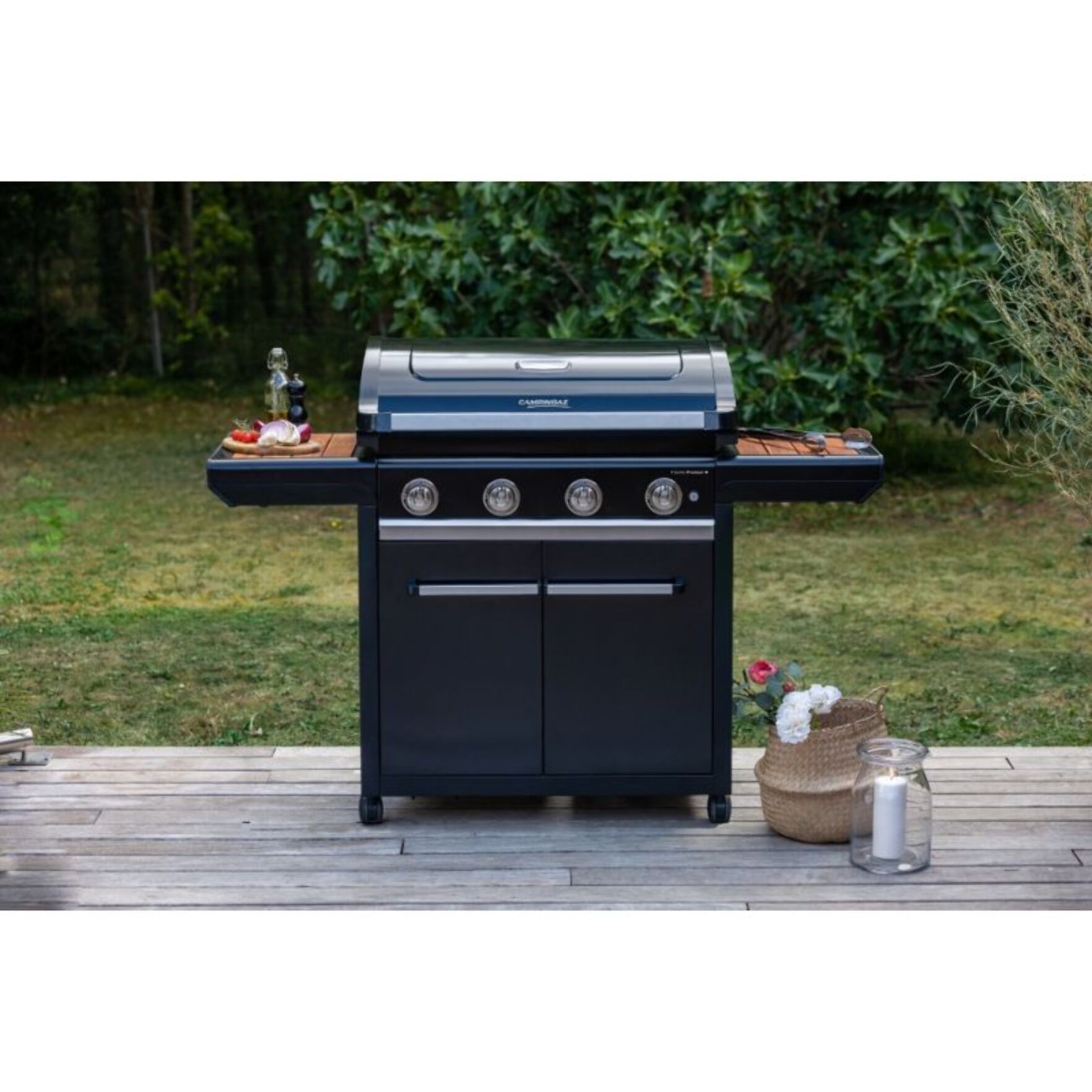 Barbecue gaz CAMPINGAZ Premium 4W noir 4 brûleurs sur chariot, 72x46 cm