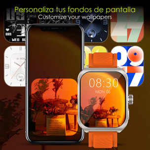 DAM Smartwatch Z88 Pro doble pulsera. Funciones outdoor, llamadas BT, notificaciones push. Funciones deportivas + salud. 5,2x1,2x4,1 Cm. Color: Negro