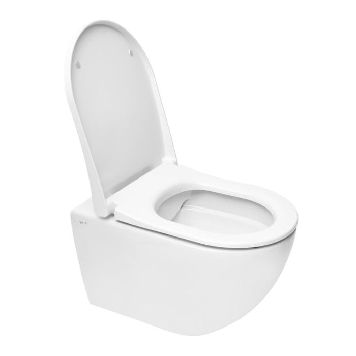 WC sans bride S60, fixations invisibles + Abattant softclose, Blanc (7510-003-6288)