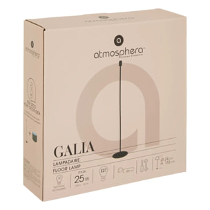 Pied de lampadaire Galia H.133cm noir
