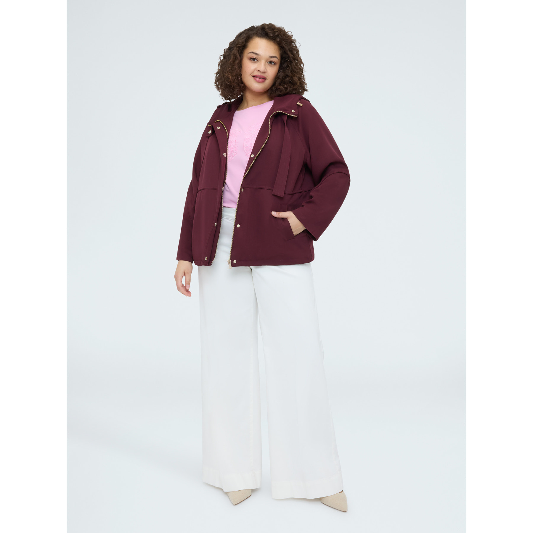 Fiorella Rubino - Parka in panno con cappuccio - Bordeaux