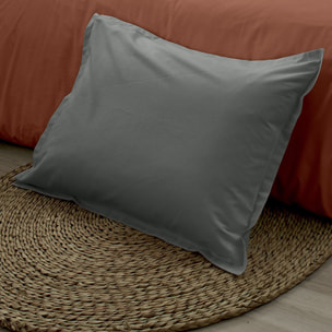 Taie d'oreiller en 100% coton biologique - Marron Clair