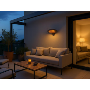 Calefactor halógeno exterior 3 potencias HEATY EX2000 WALL PURLINE