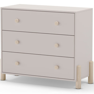 Commode enfant 3 tiroirs en bois - BASTIEN