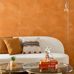 Coussin "Clem" cannelle 40x40cm