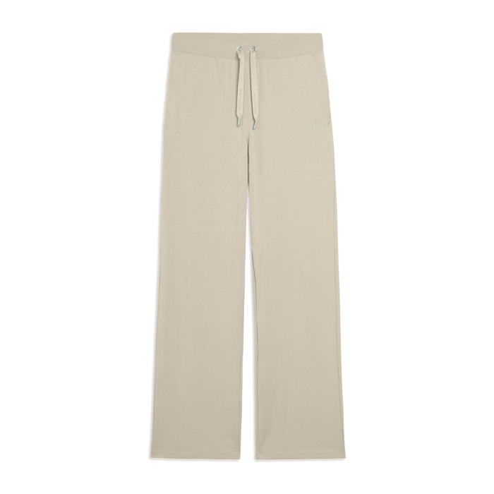 Pantaloni Sportivi con gamba Wide Leg e strass