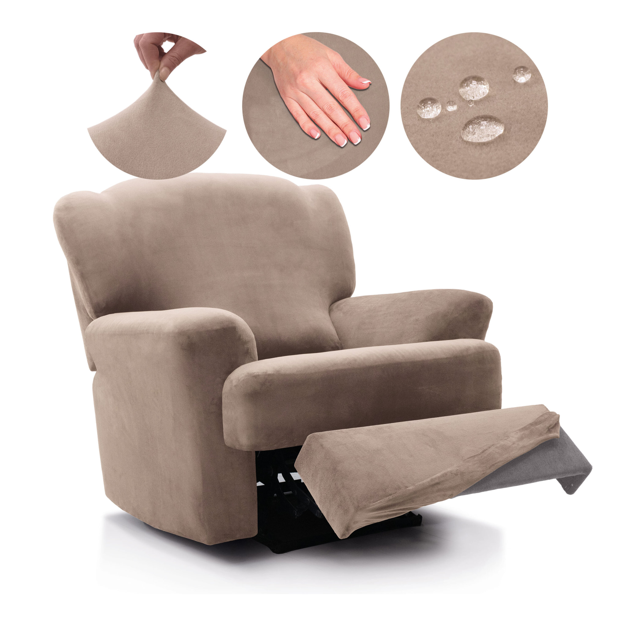 Funda TERCIOPELO ANTIMANCHAS Multi elástica para RELAX modelo VERONICA