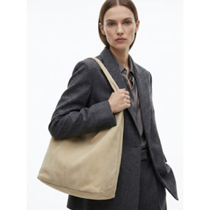 Borsa a mano da donna Made in Italy - Modello Valeria Chic - 100% pelle - 40.0 x 35.0 x 15.0 cm