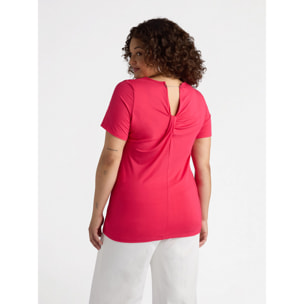 Fiorella Rubino - Camiseta con aplicaciones - Fuchsia