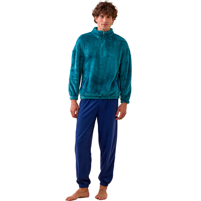 Pigiama uomo paddy in eco pelliccia con zip Noidinotte