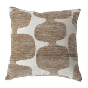 Coussin décoratif déhoussable jacquard motif moderne - Beige
