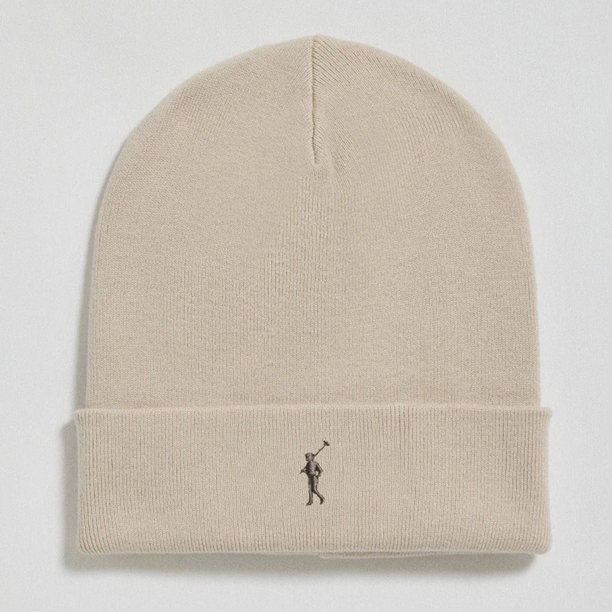 Cappellino in lana Vinny beige con logo ricamato Rigby Go