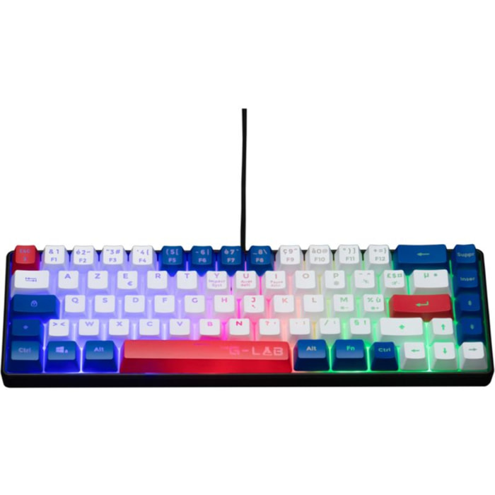 Clavier gamer THE G-LAB KEYZ HYDRO FR BLEU/BLANC/ROUGE