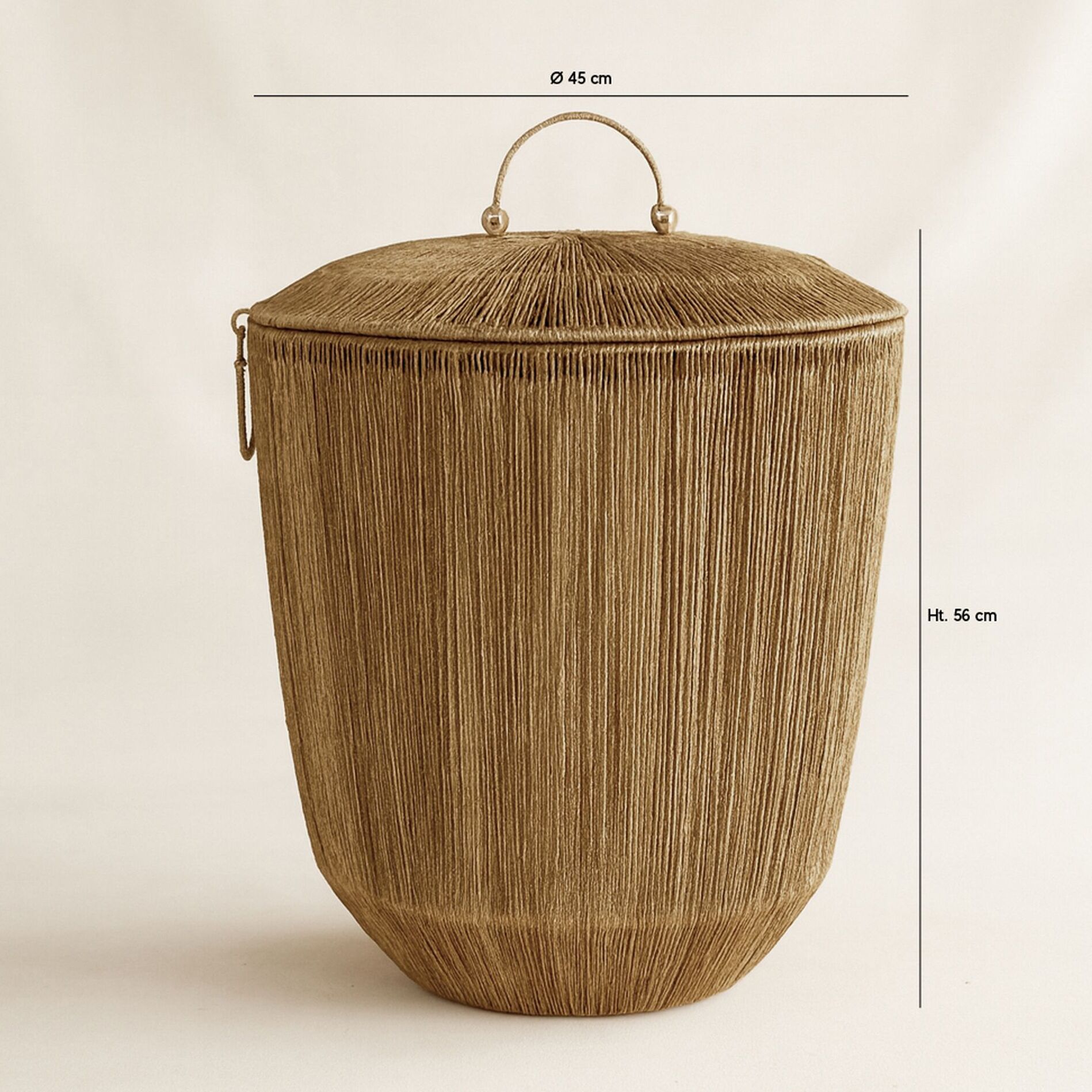 Panier en jute avec couvercle et poignées 45cm SIBU