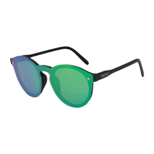 Gafas de sol PALO ALTO RIGA - Negro mate / Plana verde revo