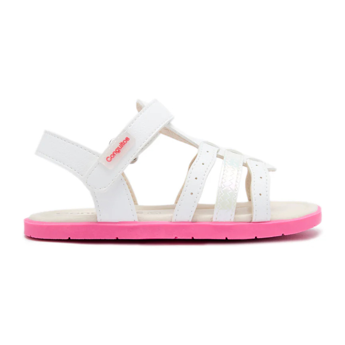 Sandalias Abiertas de Niña Respetuosas Goflex en Blanco