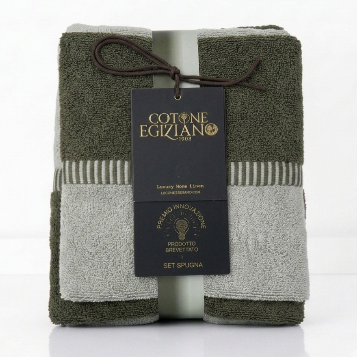 COTONE EGIZIANO Coppia asciugamani Reverse in cotone egiziano 550 gr_Grey