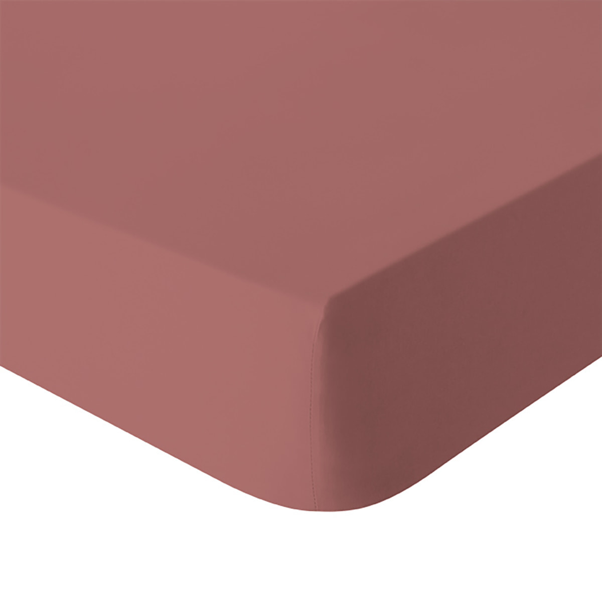 Drap housse uni en percale de coton lavée, DELICATE