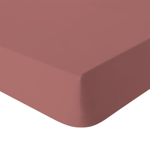 Drap housse uni en percale de coton lavée, DELICATE