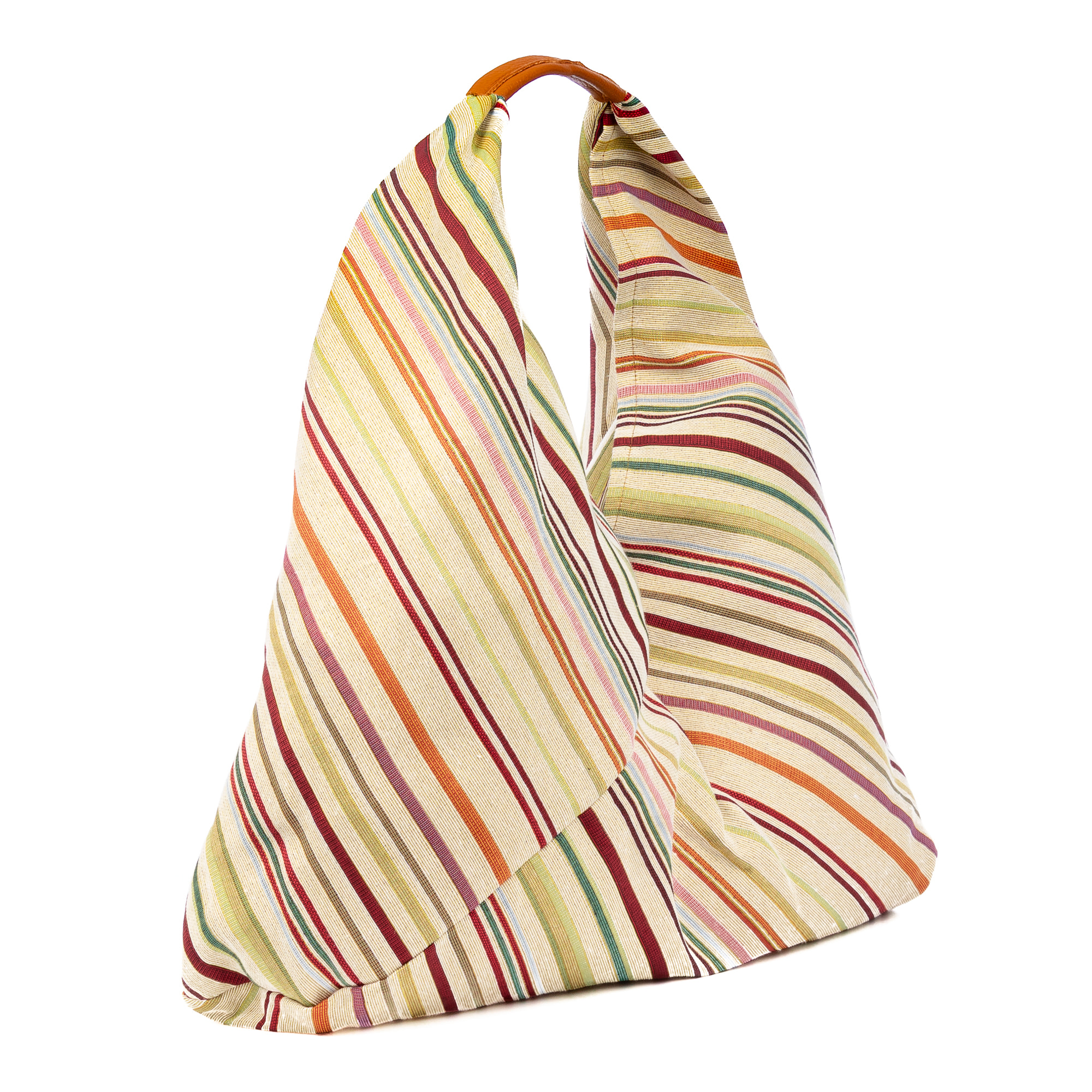 Banzi borsa Shopper in cotone, con manico in pelle. Design esclusivo.