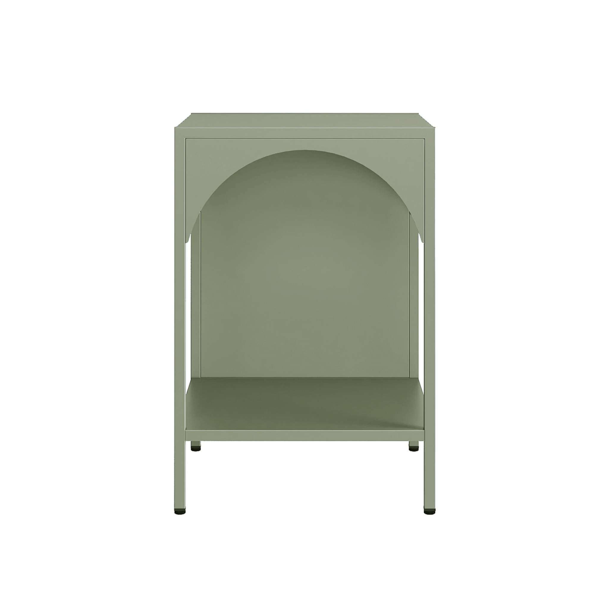 Table de chevet. table d'appoint en acier vert