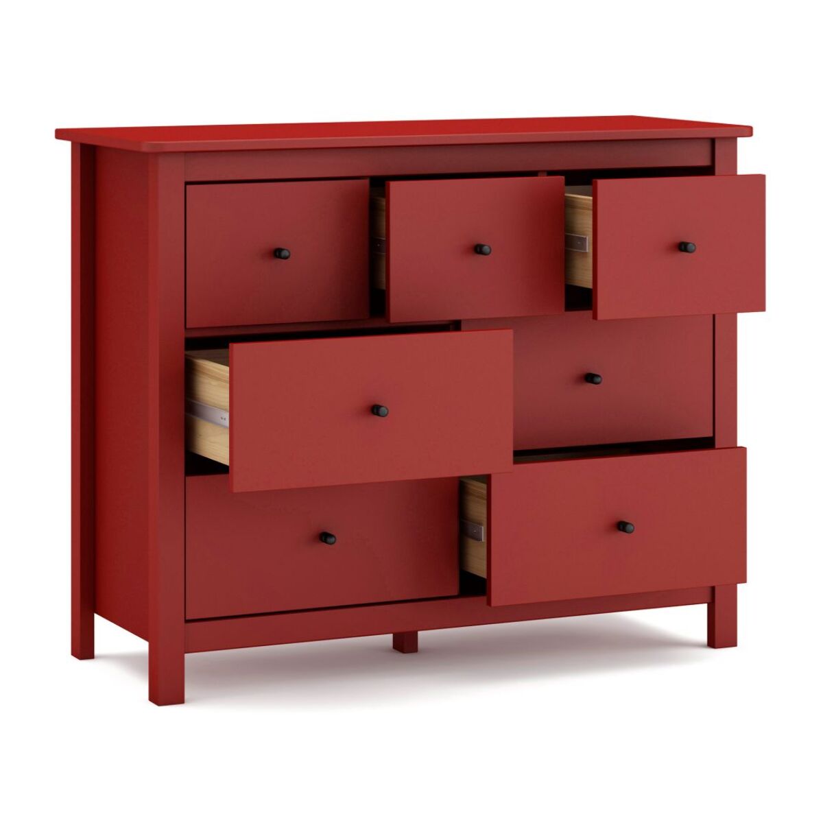 Cómoda Sail 7 cajones Crimson Red