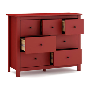 Cómoda Sail 7 cajones Crimson Red
