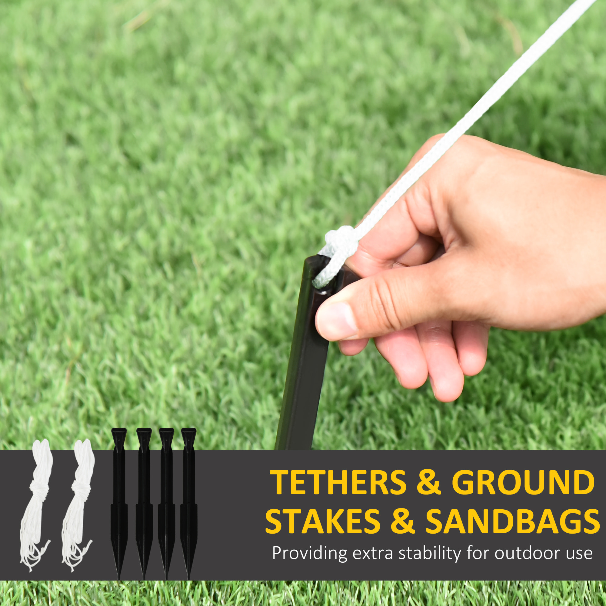 Outsunny Babbo Natale Gonfiabile con Regalo, 3 Luci LED e Gonfiatore Incluso, 77x68x184cm